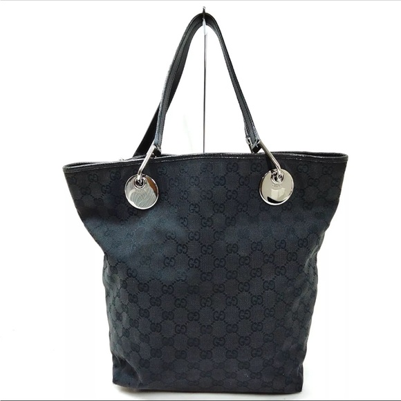 🔥SOLD🔥 GUCCI Black Original GG Canvas Eclipse
Bucket Bag Small - Picture 8 of 13